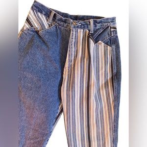Vintage Western Ethics Two-Tone Denim High-Rise Western Jeans